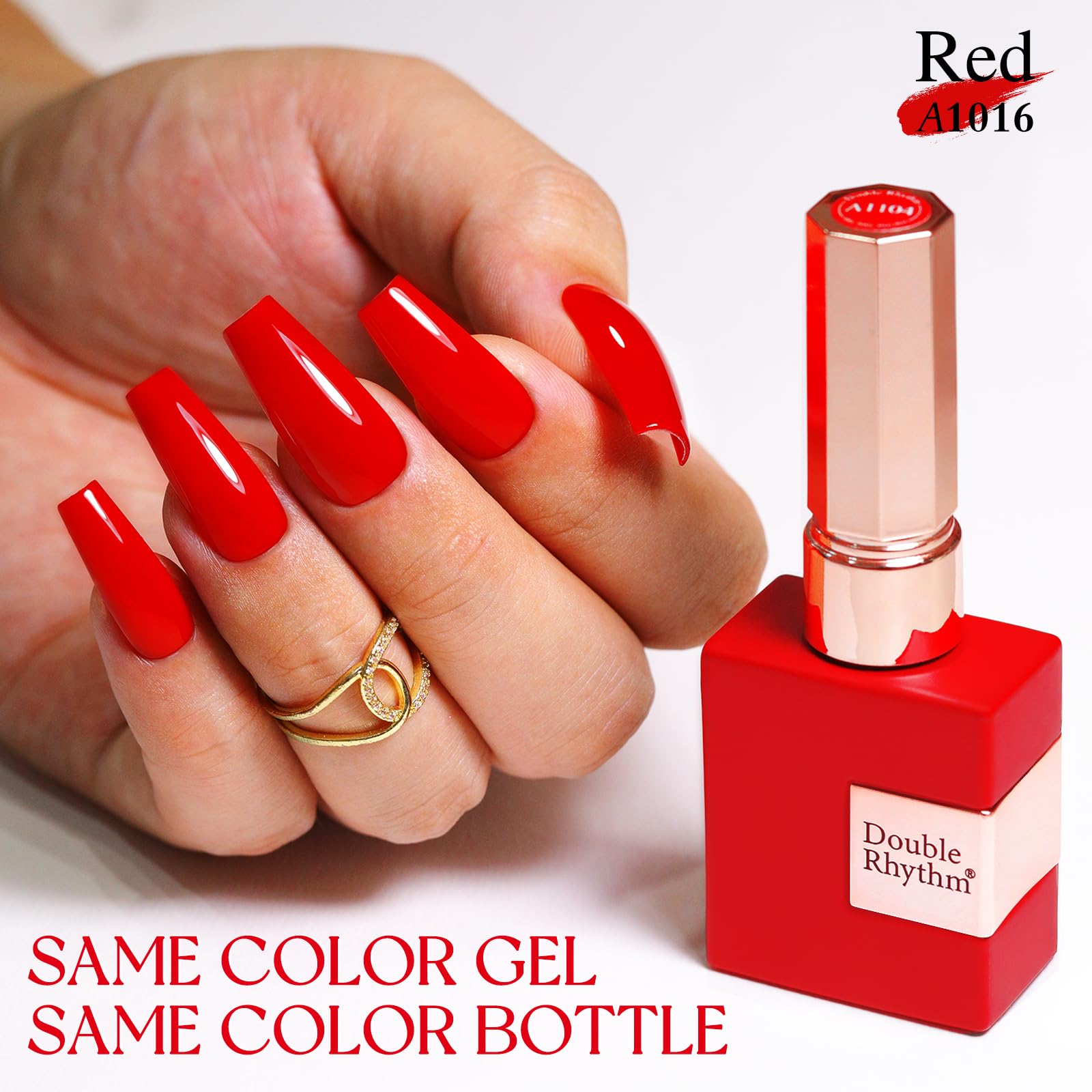 Pinceau Double Rhythm offre précision lors de l'application du vernis gel rouge