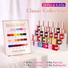 Double Rhythm vernis gel 24 pièces, 15 ml, couleurs homogènes et faciles à coordonner.