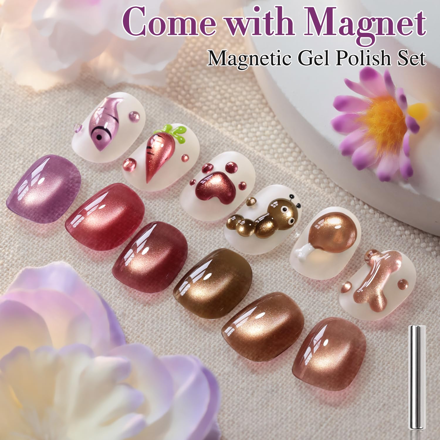 Double Rhythm vernis gel aimant – effet magnétique réactif sous lumière.