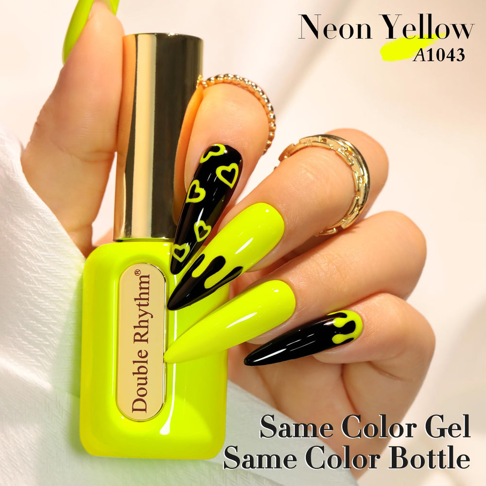 Base et finition supérieure compatibles avec le vernis jaune neon Double Rhythm.