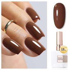 Vernis Gel Double Rhythm – bouteille milky perle pour une finition lumineuse.