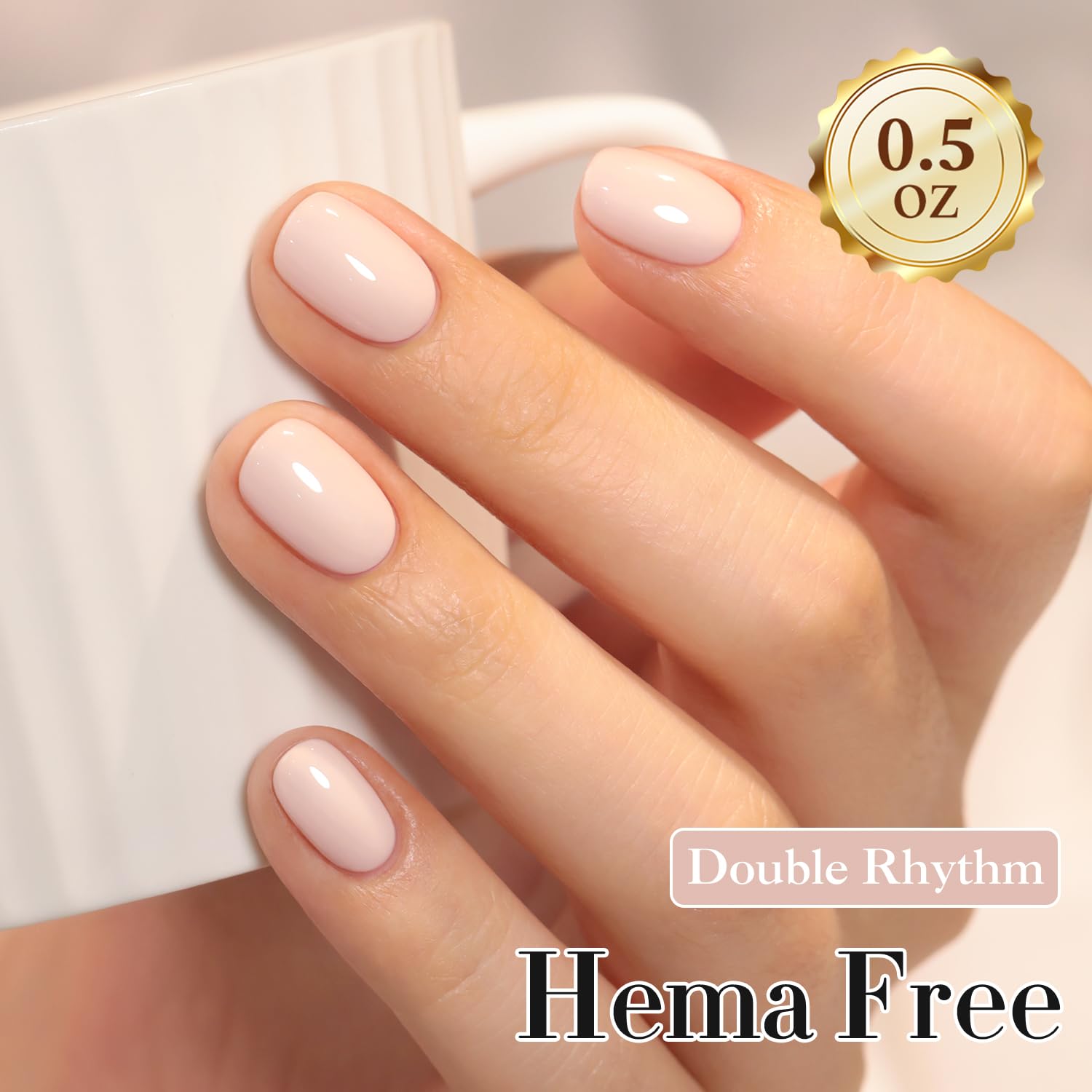Double Rhythm vernis gel, brillance et finition lisse pour une manucure élégante.
