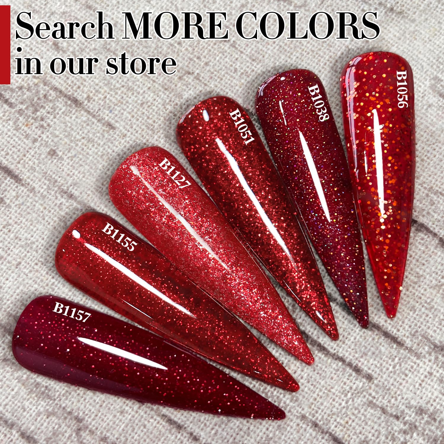 Double Rhythm brillance miroitable sur rouge cerise, look chic et durable.