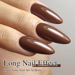 Application facile même pour débutant avec le vernis gel brun foncé Double Rhythm