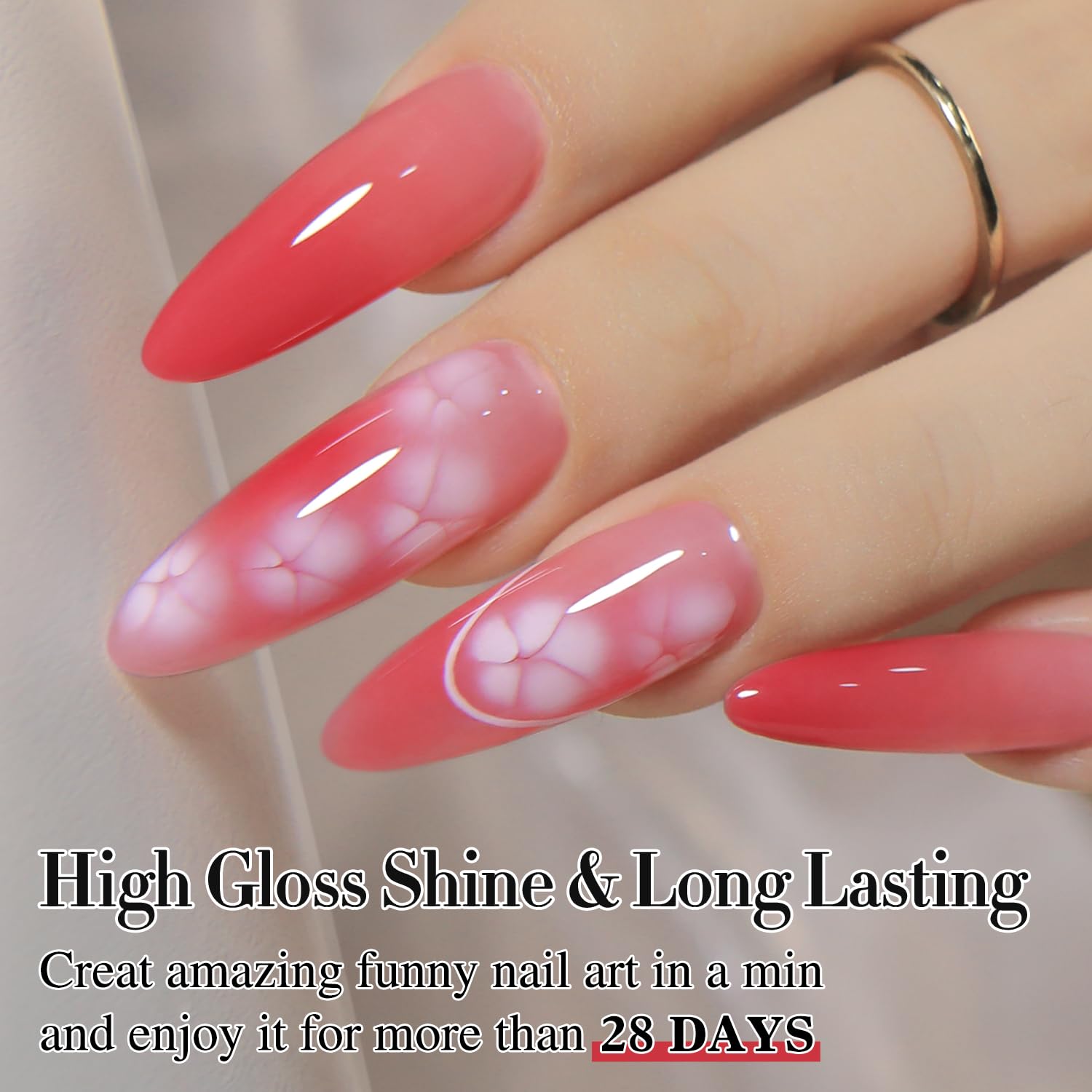 Double Rhythm Blooming Gel: gel clair avec brillance et durabilité potentielles.