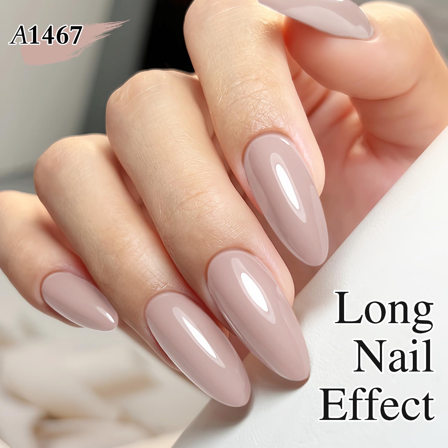 Couleur pastel clair lait Double Rhythm Gel Polish, teinte douce et polyvalente.