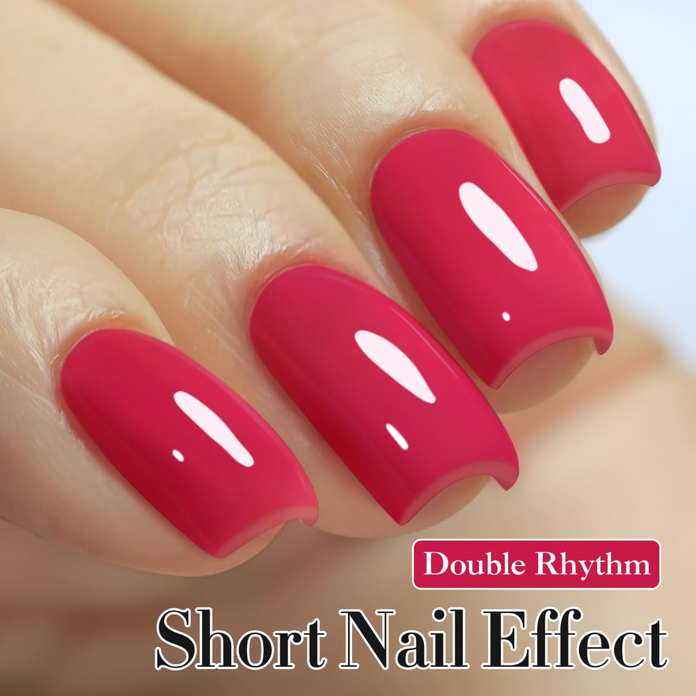 Couleur Rose Pure Double Rhythm, fini uniforme et brillant.