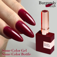 Échantillon couleur burgundy Double Rhythm pour tester la teinte.
