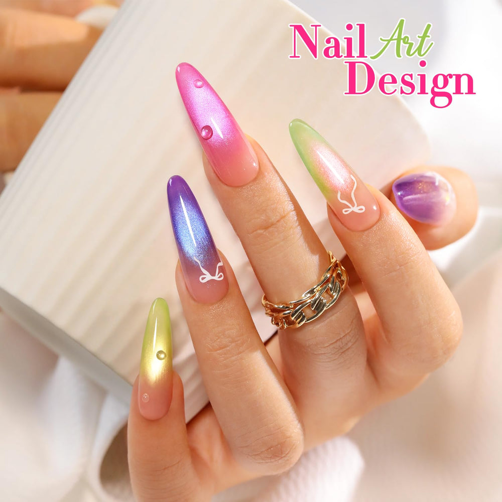 Vernis gel Double Rhythm Fruit Cat Eye UV-LED, cure rapide pour des résultats nets.