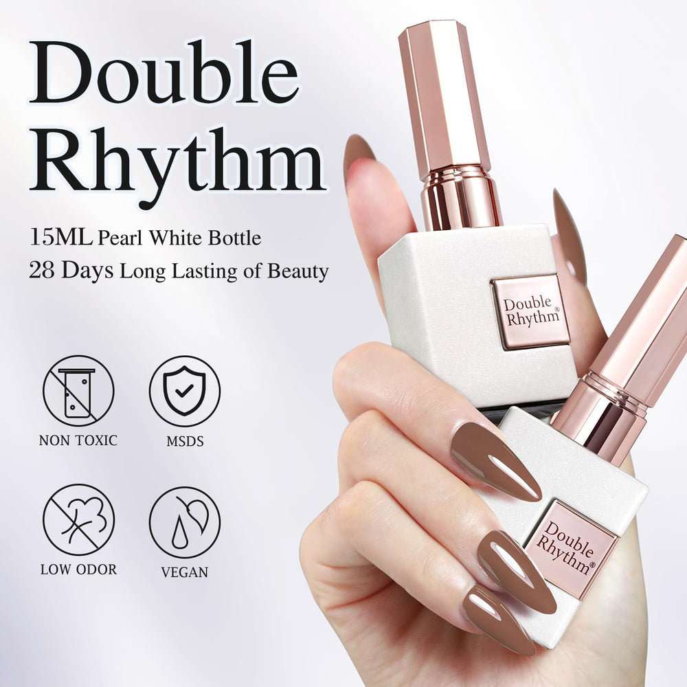 Vernis Gel Double Rhythm – palette pastel lumineuse pour ongles chics.