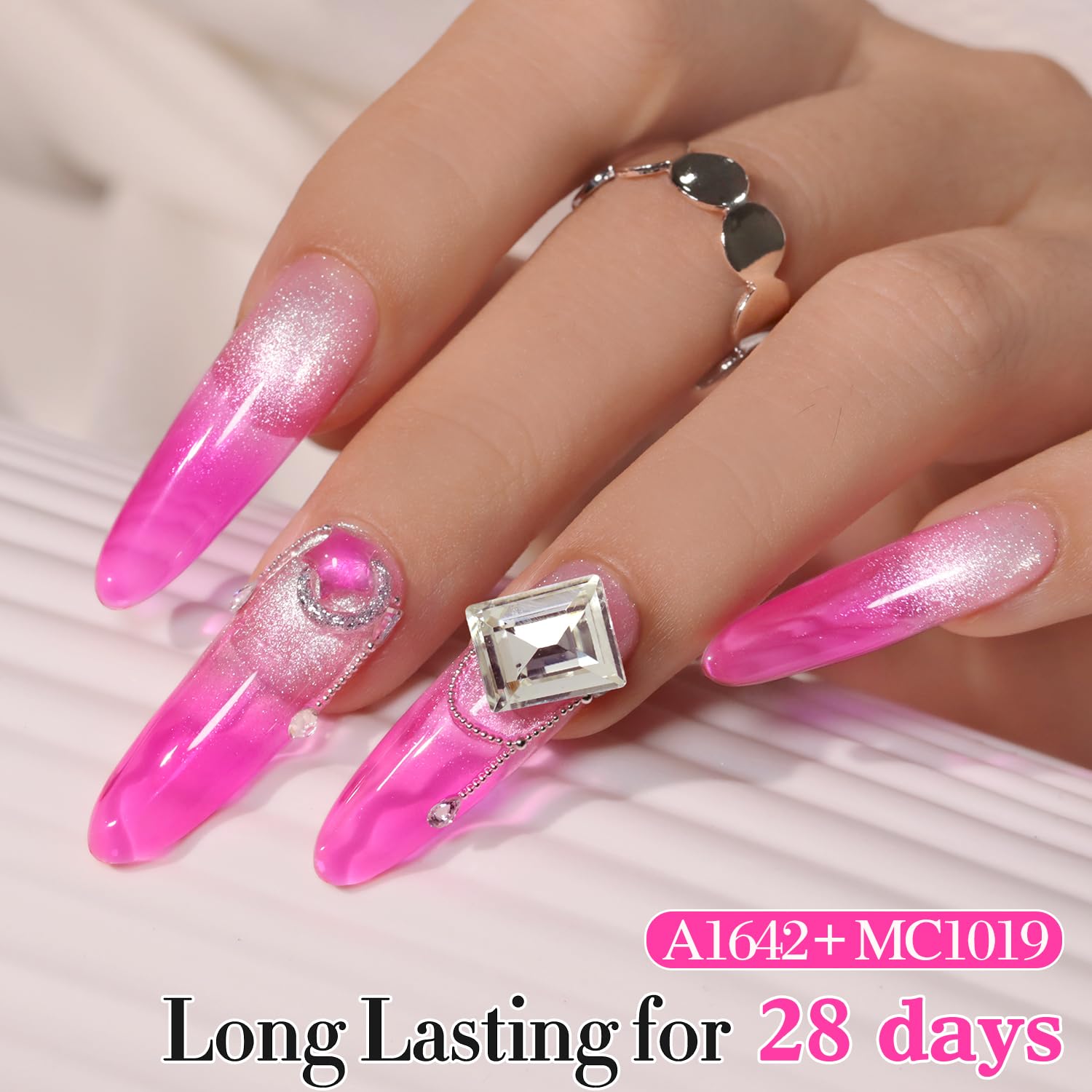 Vernis Gel Jelly Double Rhythm couleur rose néon pour occasions festives.