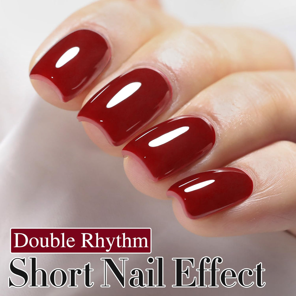 Double Rhythm vernis jelly neutre, teinte rosé clair pour un look naturel
