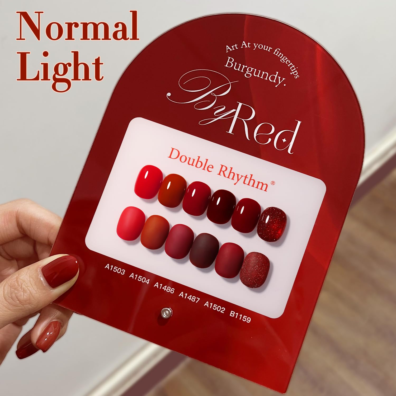 Double Rhythm vernis gel marron profond lustré, flacon 15 ml, effet riche et profond.