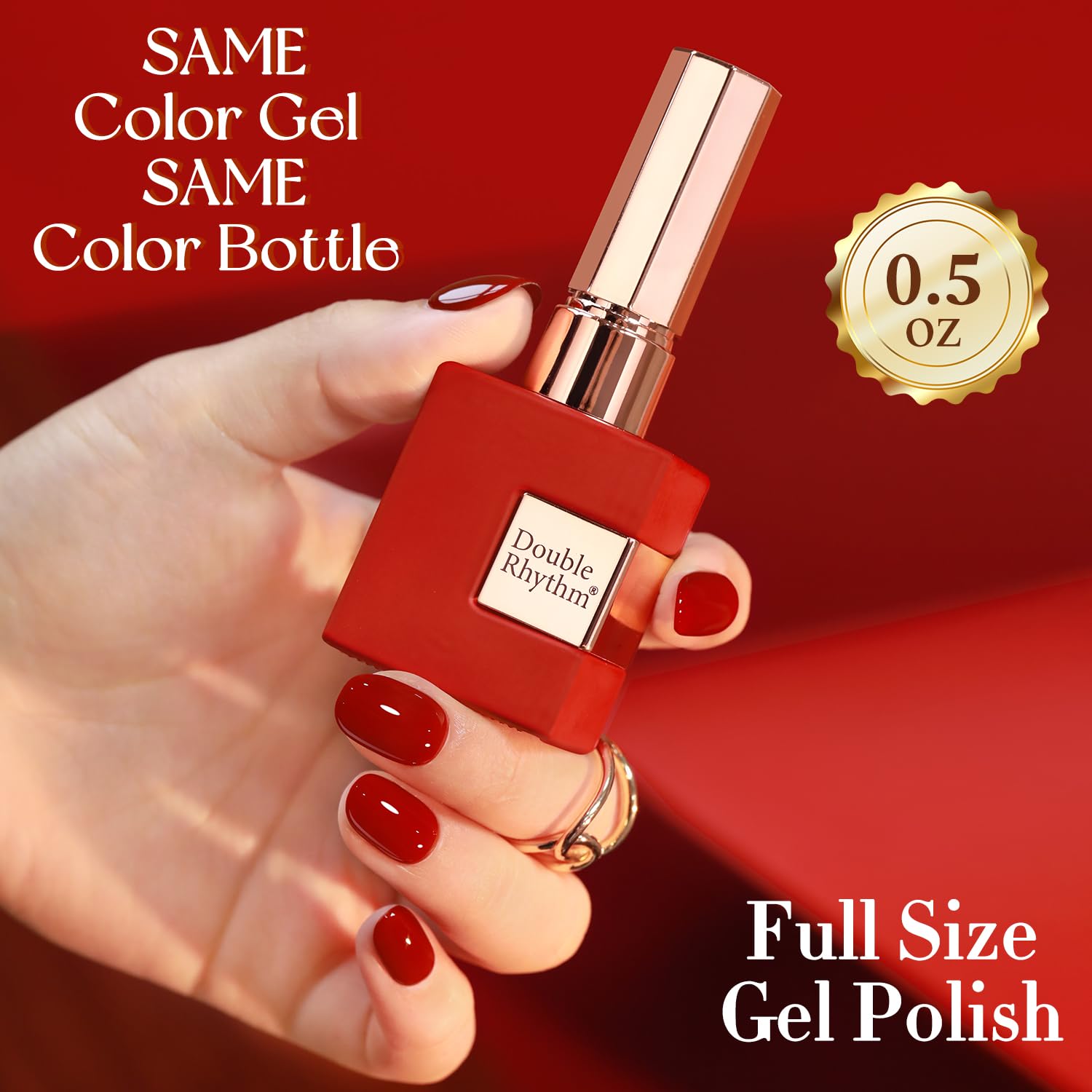 Vernis gel neutral Double Rhythm prêt à être durci sous lampe UV ou LED.