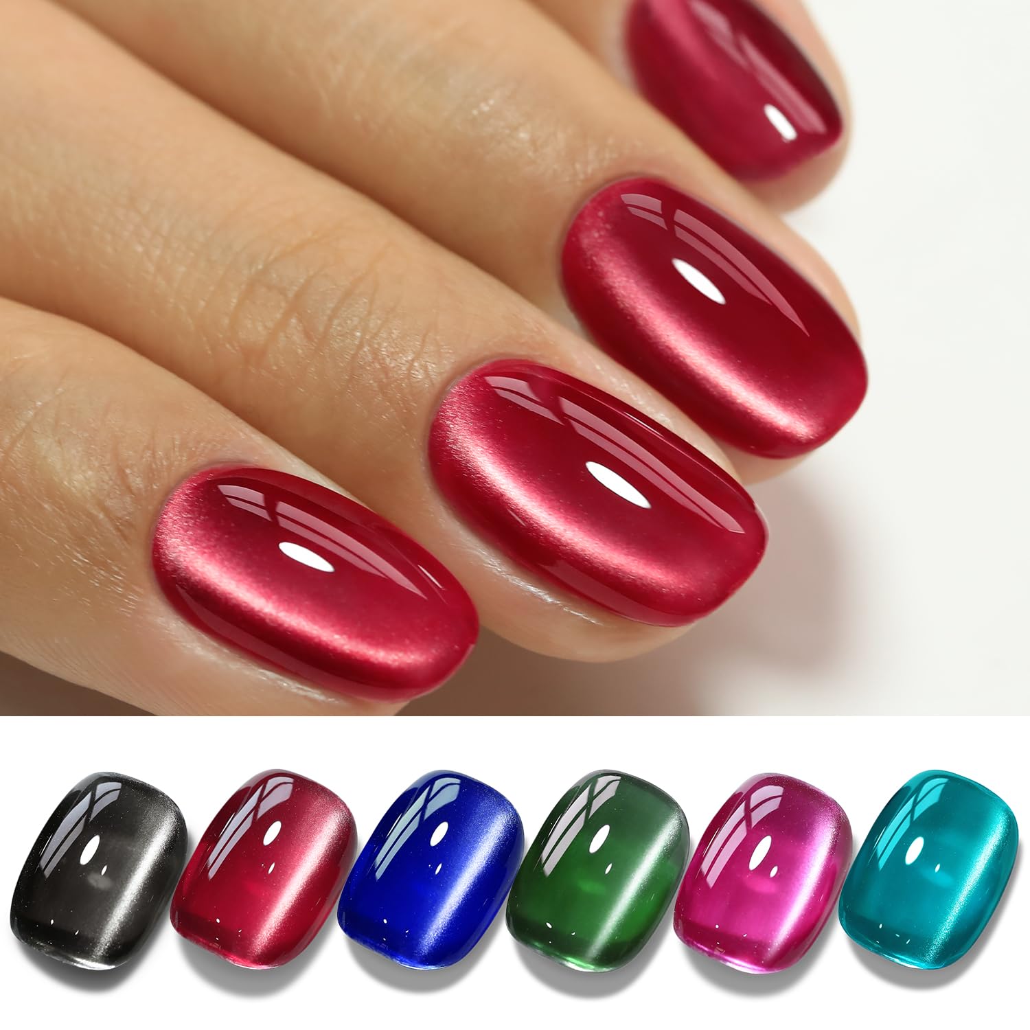 Vernis gel œil de chat noir Double Rhythm, effet profond et durable.