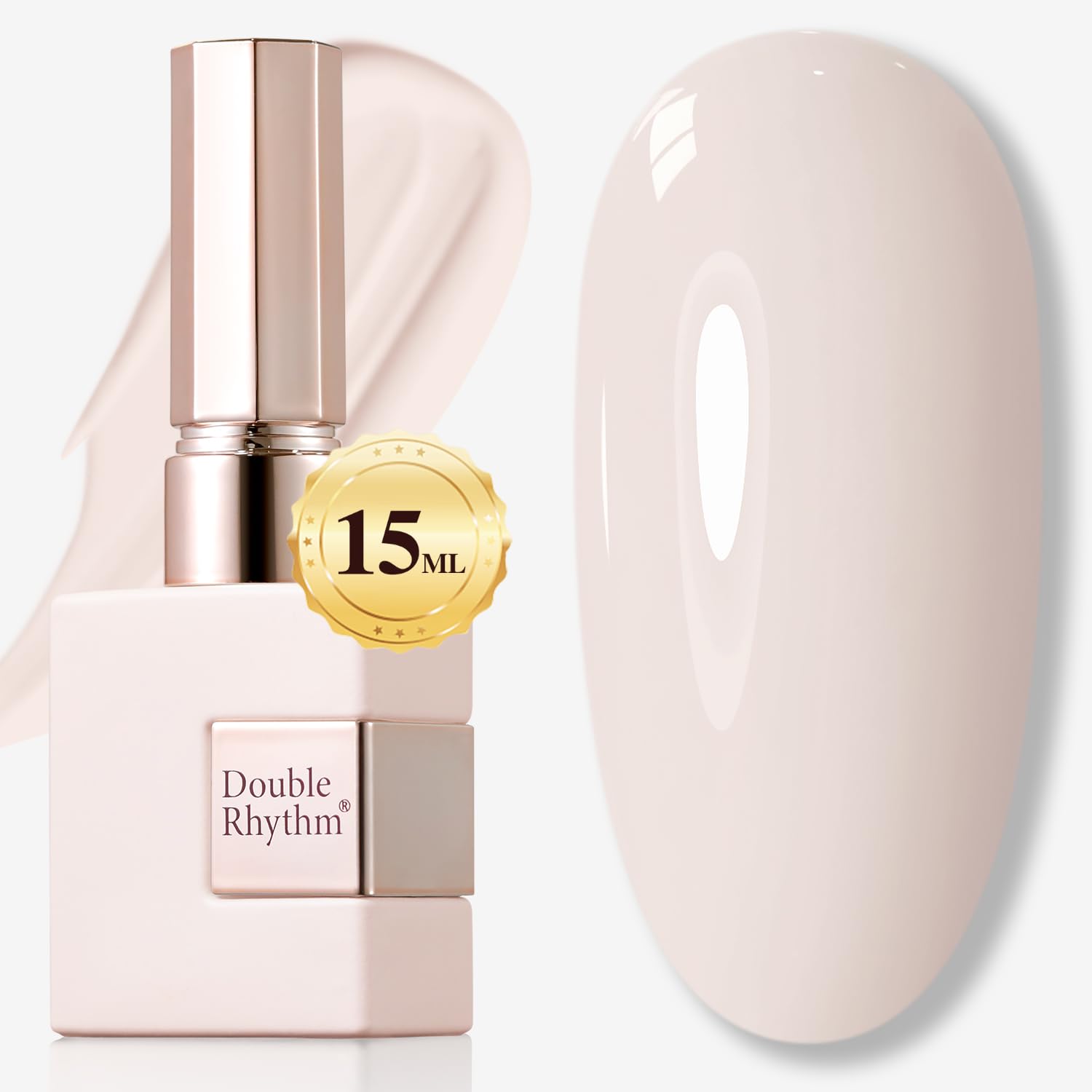 Double Rhythm Pure Sheer 15 ml, bouteille compacte, couleur homogène et tenue longue.