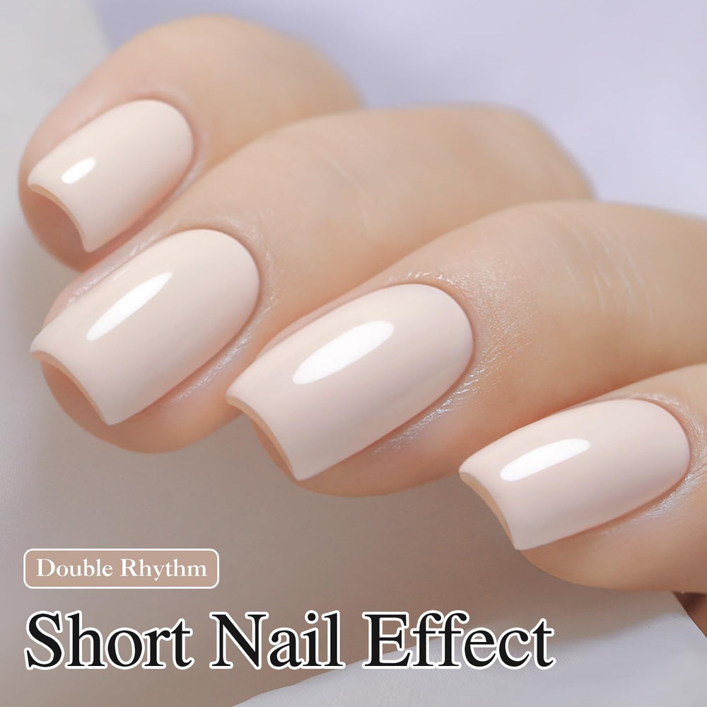 Double Rhythm Pure Sheer, teinte rose pâle, fini brillant durable pour vos ongles.