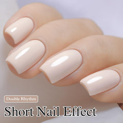 Double Rhythm Pure Sheer, teinte rose pâle, fini brillant durable pour vos ongles.