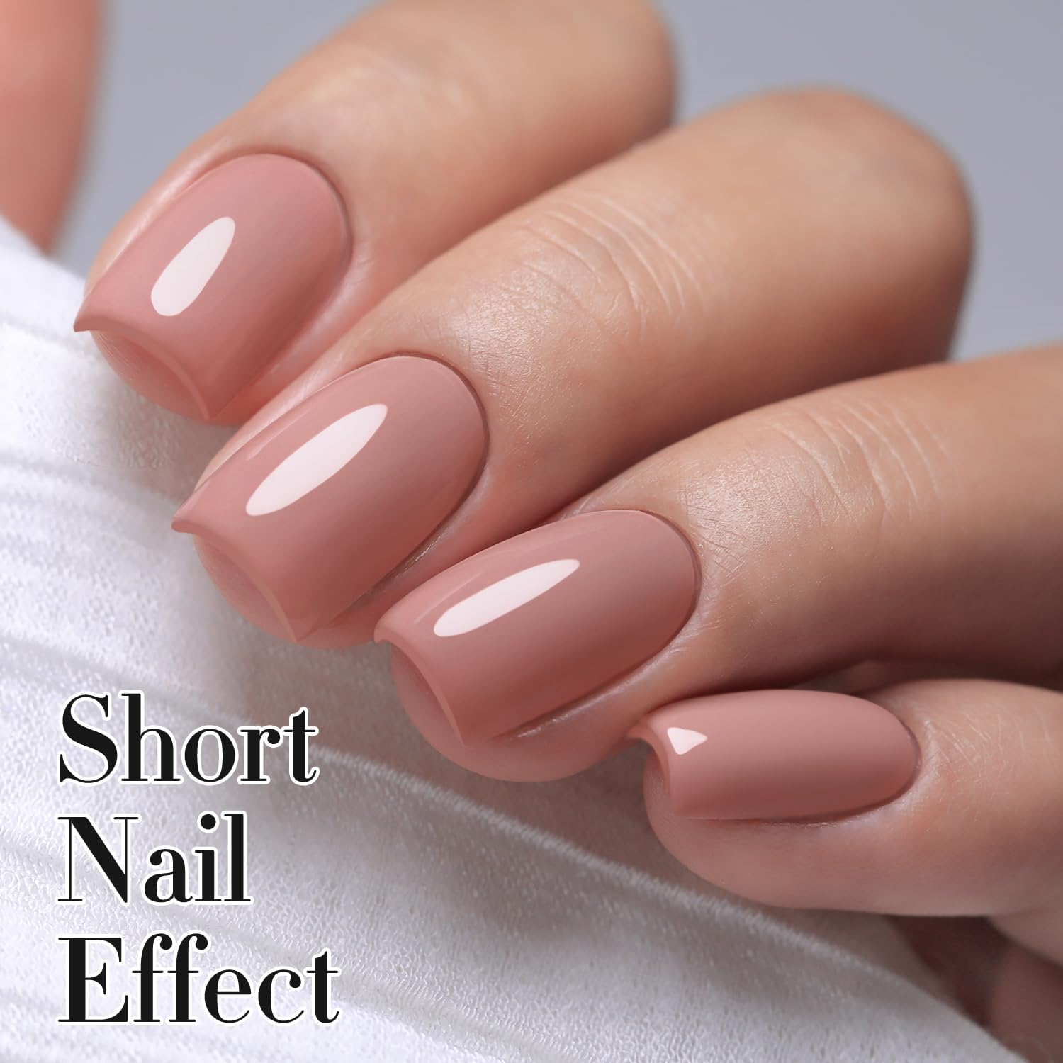 Vernis gel Double Rhythm Pure Sheer, teinte rose douce, fini brillant longue tenue.