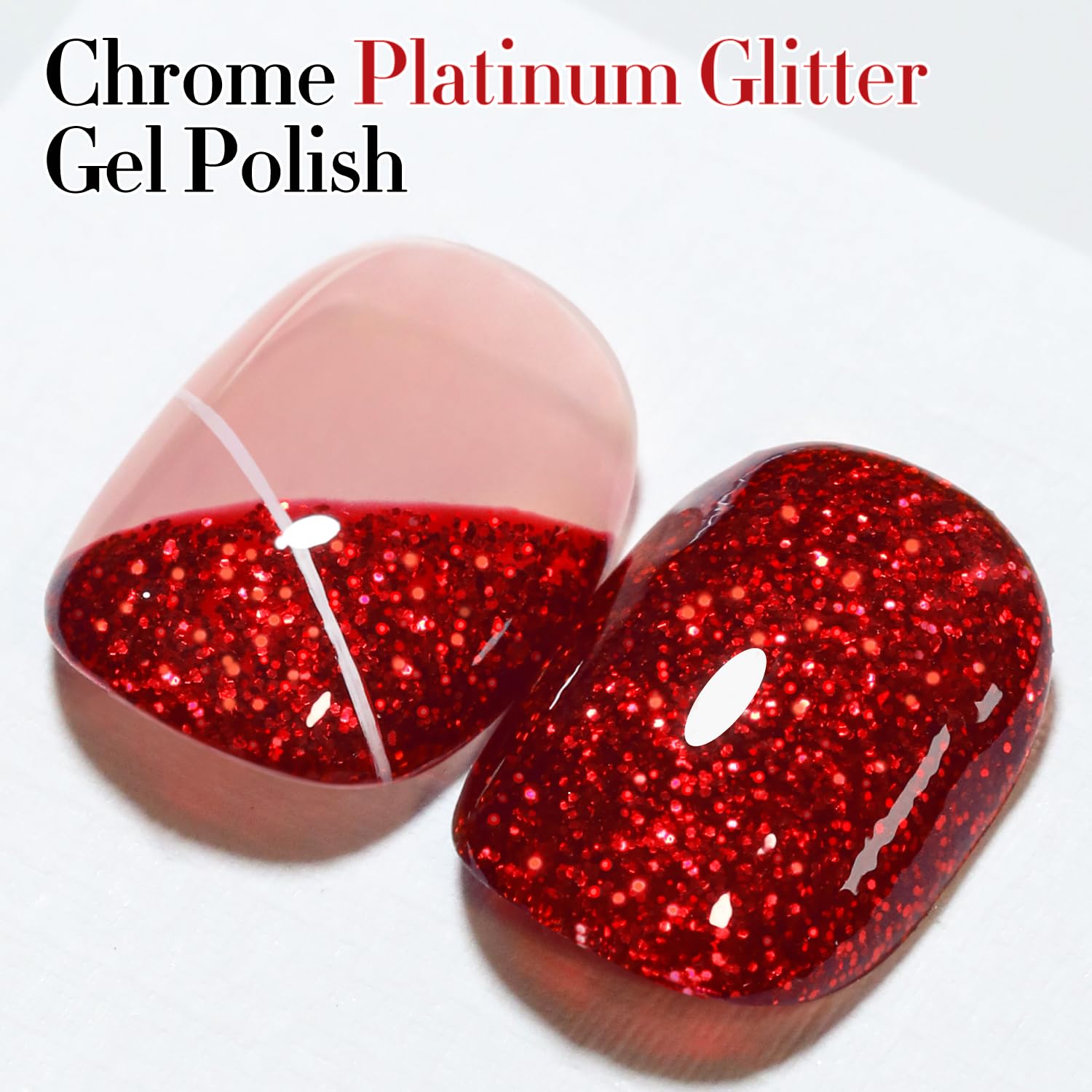 Vernis gel Double Rhythm reflet holographique, effet multidimensionnel sur les ongles.