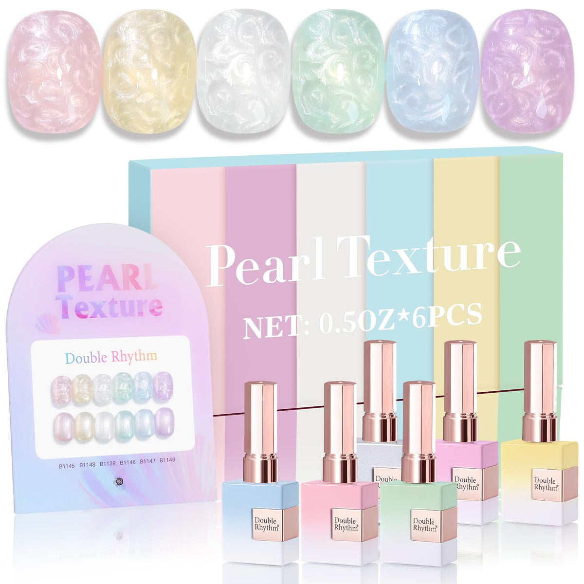 Double Rhythm vernis gel rose perle 15ml pour une manucure lumineuse