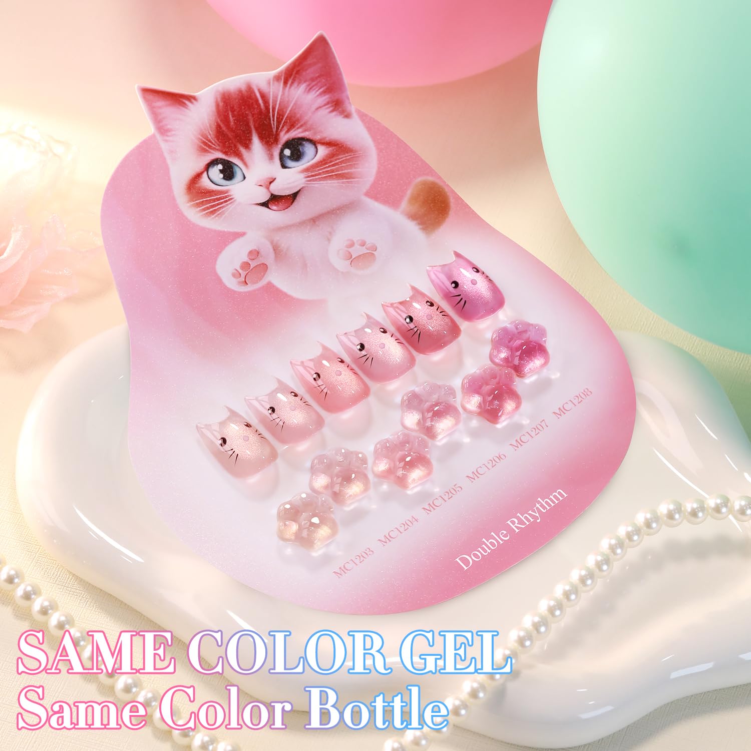 Double Rhythm vernis gel scintillant – finition holographique lumineuse sur les ongles.