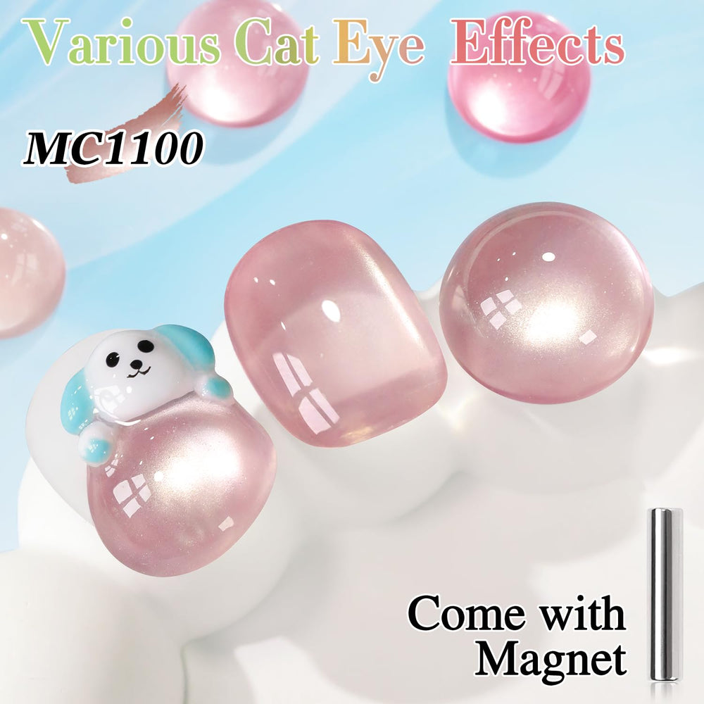 Vernis magnetique Double Rhythm Rose pâle, reflets magnetisés pour un look varié.