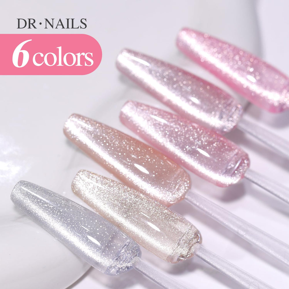 Vernis œil-de-chat violet Double Rhythm, effet captivant sur les ongles.