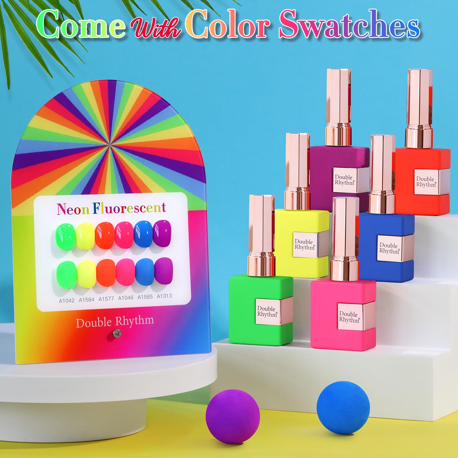 Double Rhythm vernis gel 15 ml neon rouge - teinte éclatante pour soirées