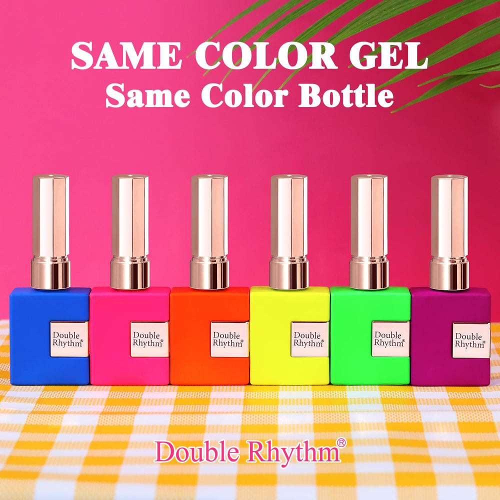 Double Rhythm vernis gel 15 ml neon violet - fini brillant et glamour