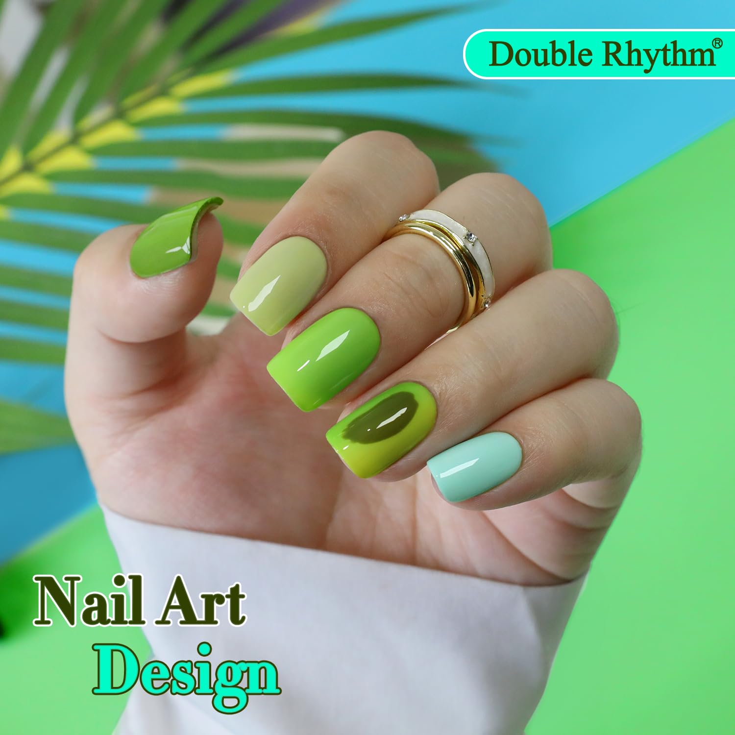 Fini scintillant Double Rhythm pour des ongles rayonnants.