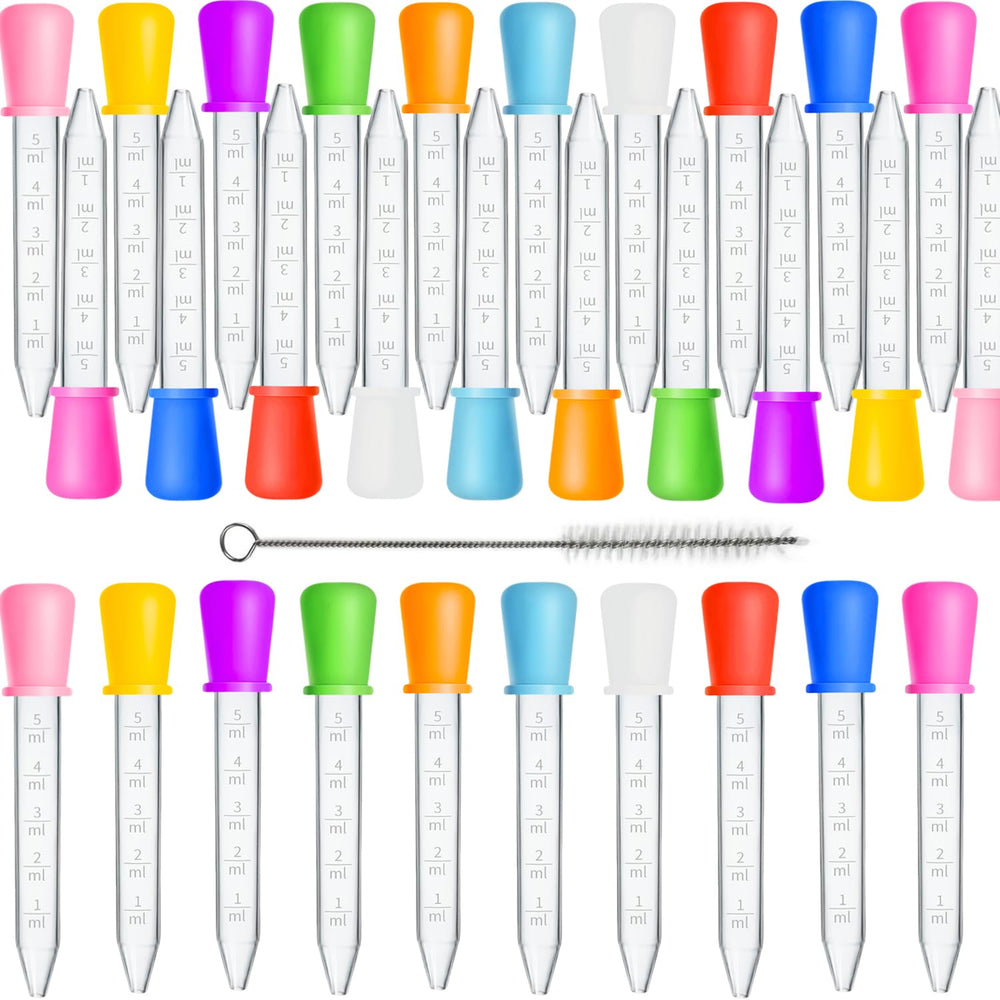 DoubleWood gouttes en silicone 5 ml, ensemble de 30 unités, idéal pour arts et créations.