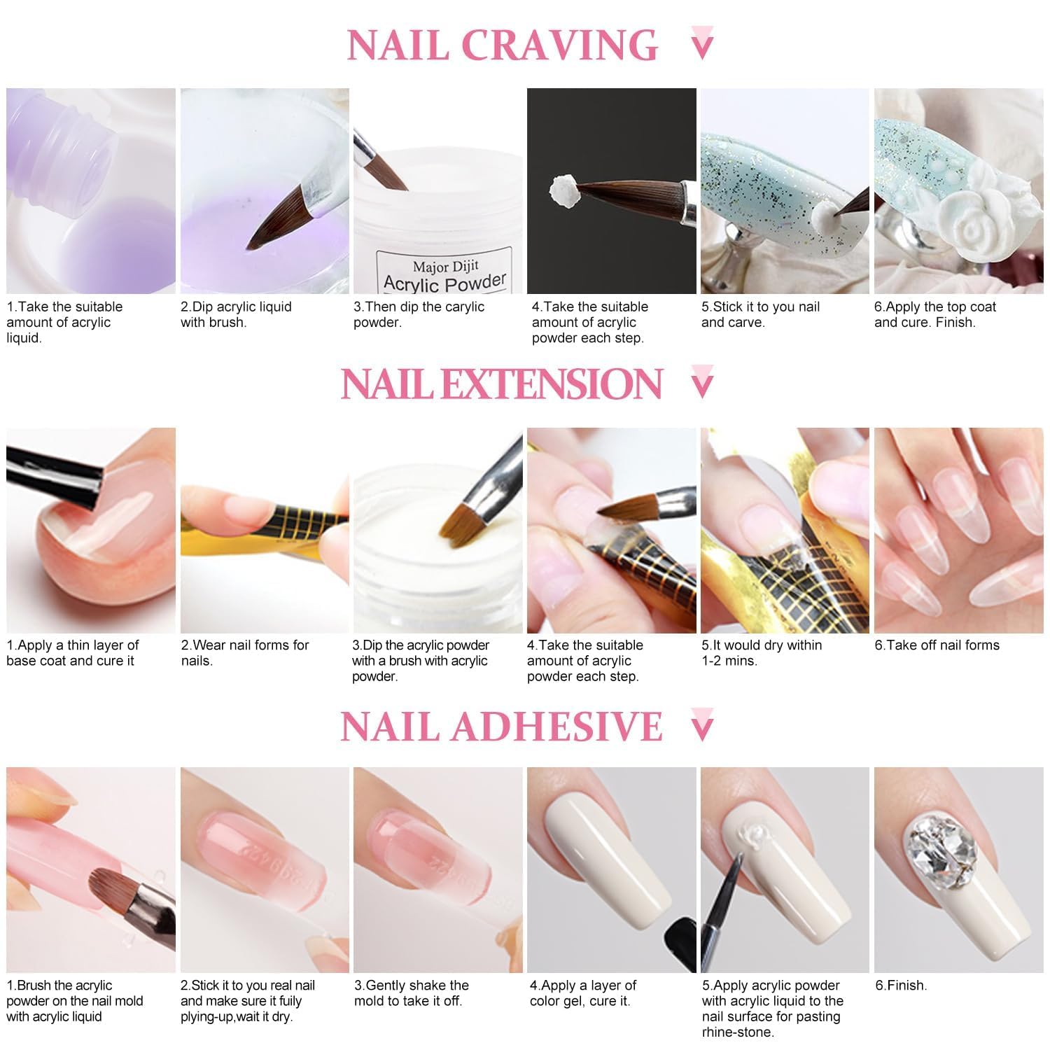 Outils DouborQ du kit complet pour le nail art maison.