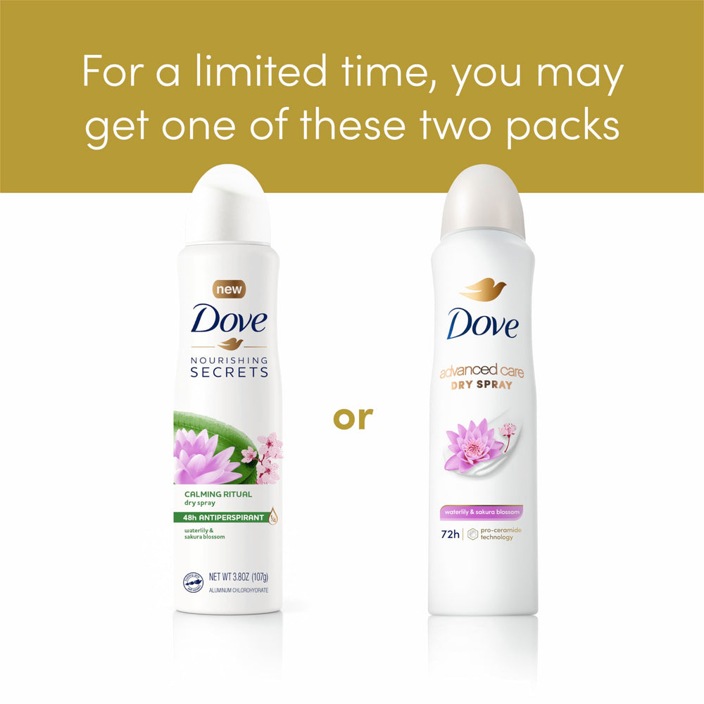 Dove Advanced Care brume légère qui sèche rapidement sur la peau.