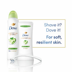 Dove Advanced Care Cool Essentials four-pack packaging displayed.