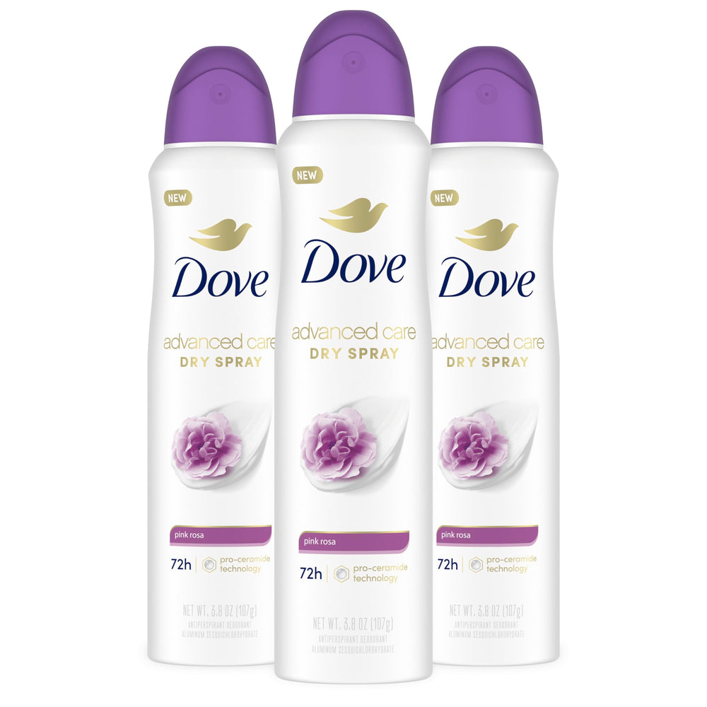Dove Advanced Care Pink Rosa: bouteille spray prête à l'emploi, soin doux après rasage.