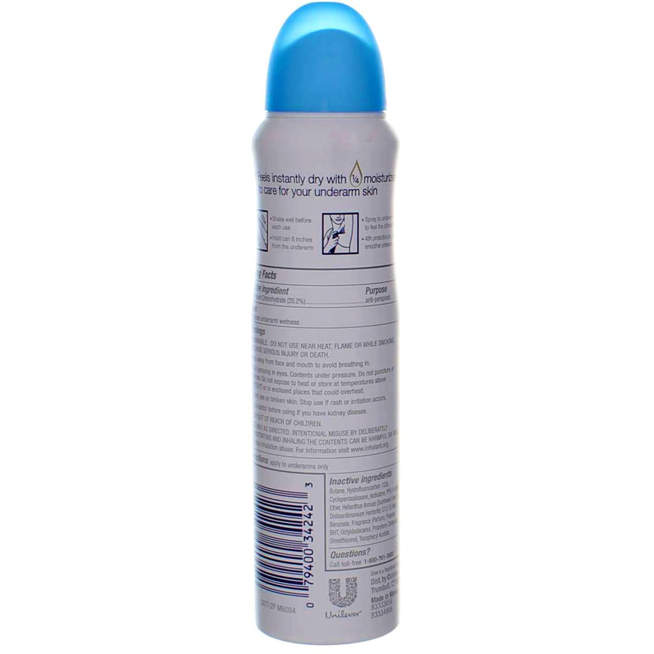 Dove Beauté Nourrie, soin délicat de la peau, formule sans alcool.