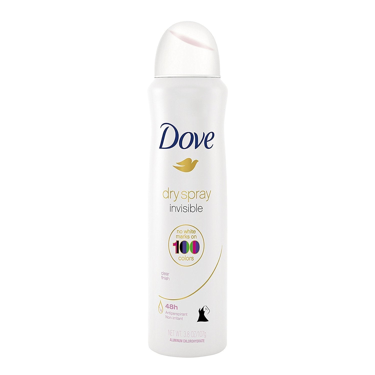 Dove Antiperspirant pulvérisateur sec fini claire, usage quotidien confortable