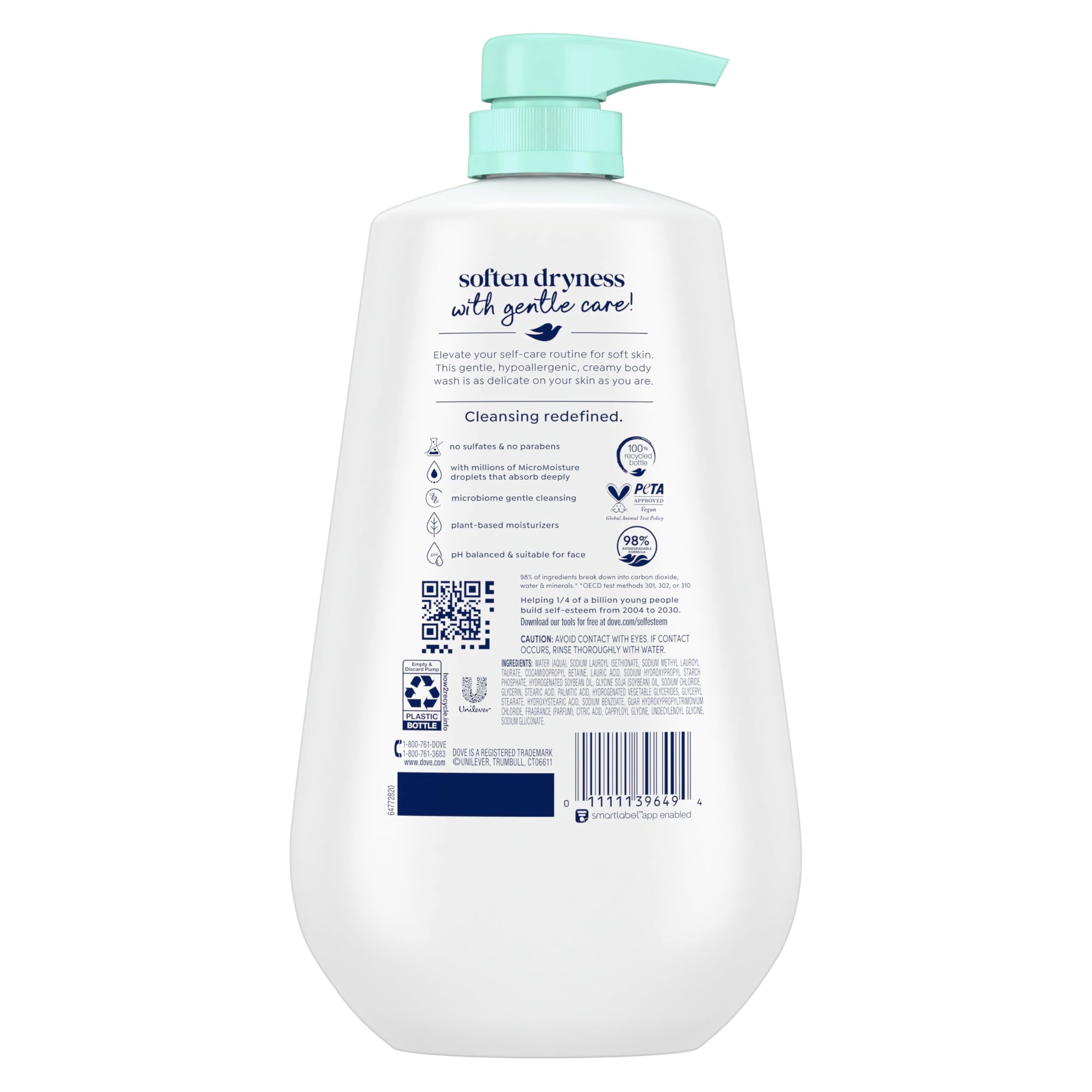 Dove bain-sensibilite texture cremeuse: sensation hydratante après douche