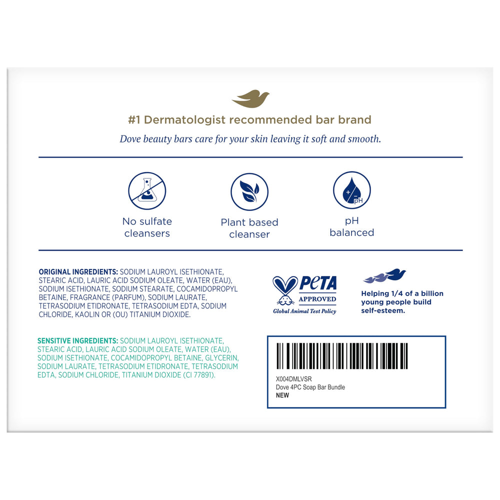 Dove cruauté animale non utilisée, approuvée par PETA.
