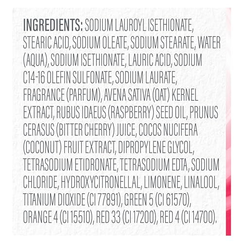 Dove barre parfum fruits rouges, expérience sensorielle agréable.