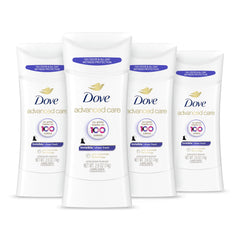 Bâton Dove Advanced Care dans son emballage, prêt à l’emploi.