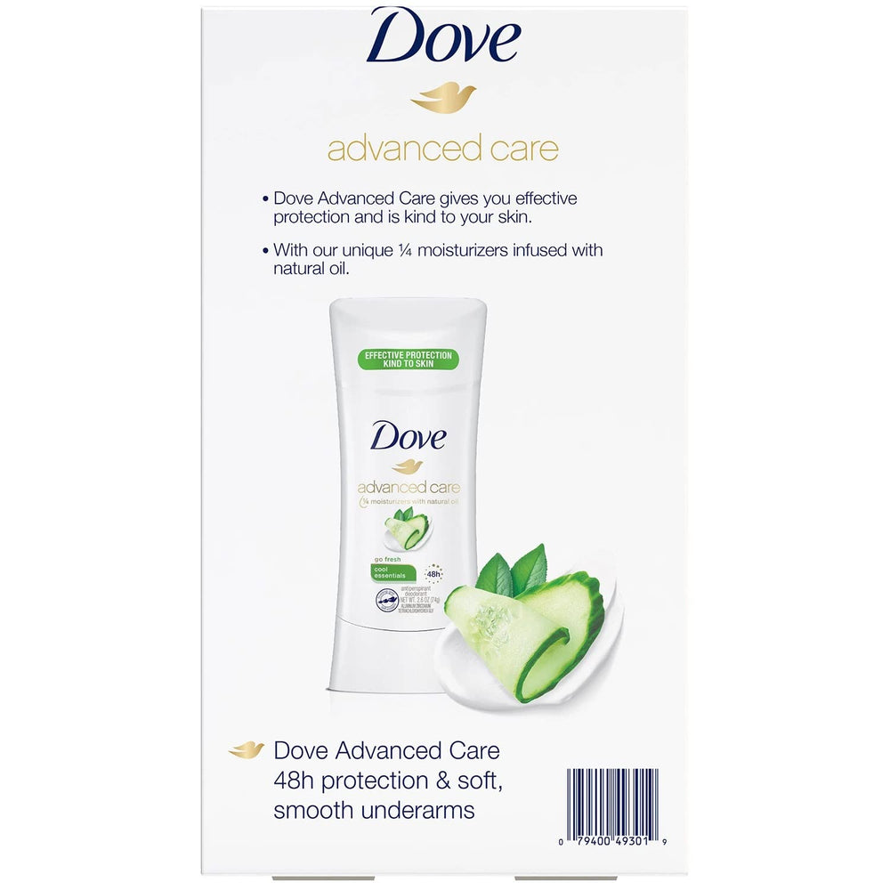 Dove déodorant en bâton Cool Essentials en action lors de l'application quotidienne.