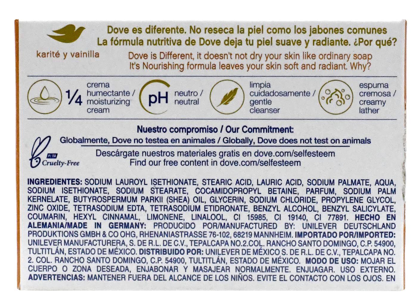 Savon Dove exfoliant doux pour peau lisse