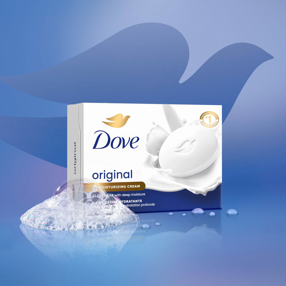 Dove Beauty Bar Original, soin visage, corps et mains en douceur.