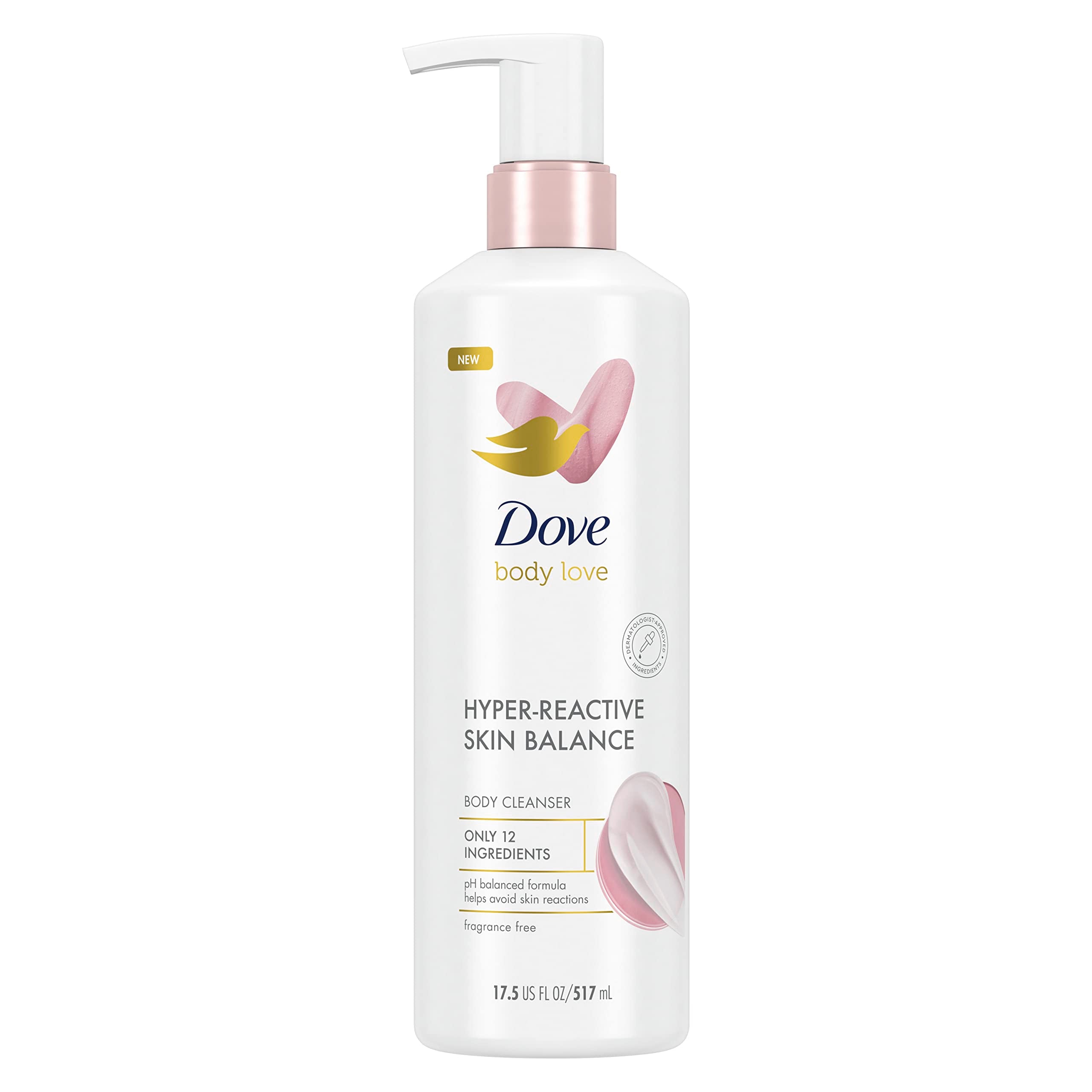 Dove Body Love Balance - bouteille sans parfum prête pour la douche.