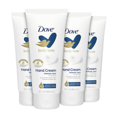 Crème mains Dove Body Love Intense Care dans son tube, soin intensif.