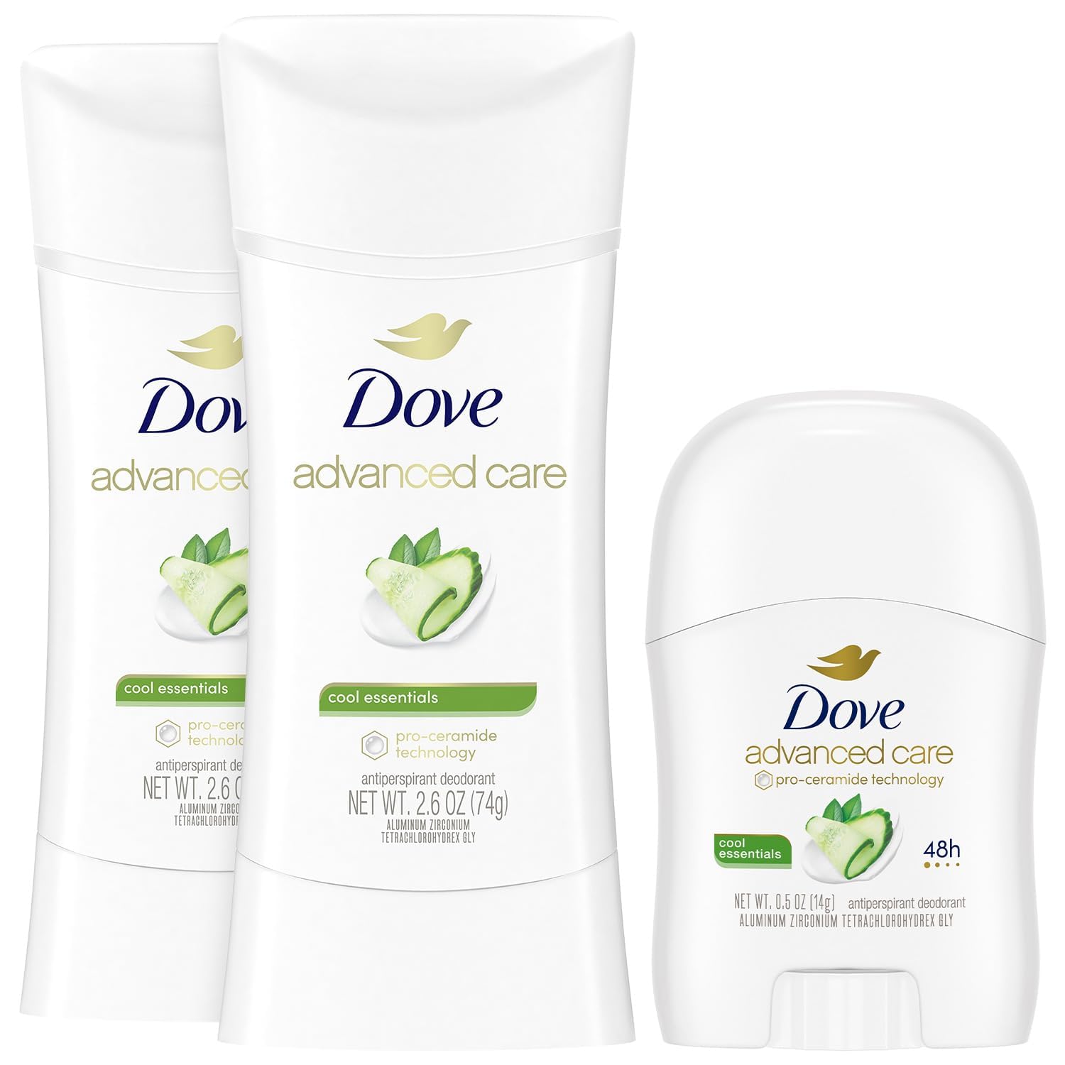 Dove coffret soin avance deodorant, emballage pratique pour la maison et le voyage.