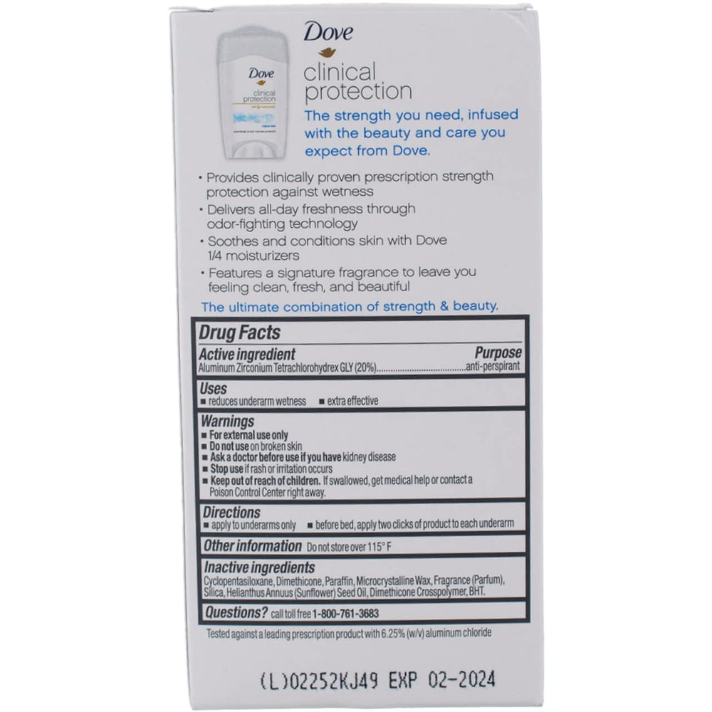 Dove Clinial Protection Original Propre, lot de 6 pour l'économie.