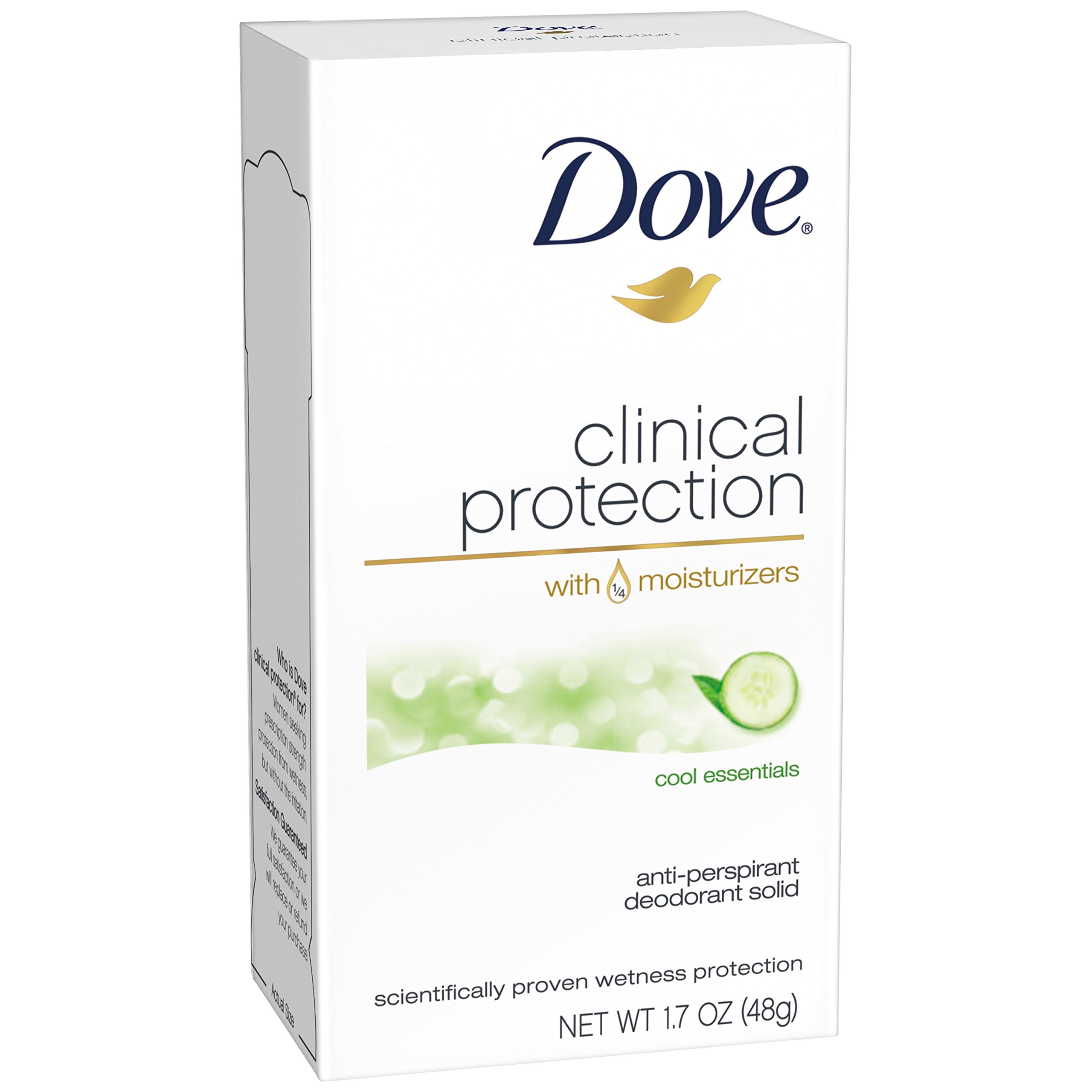 Dove Clinical Protection Cool Essentials – bouteille 1,7 oz prête à l'emploi, protection durable.